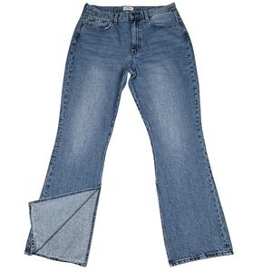 Pistola Alexa High Rise Split Hem Slim Flare Jeans‎ Womens 31 Blue Y2K Chic